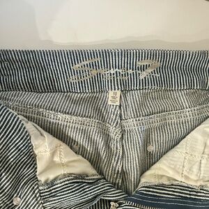 Seven7 Navy and White Striped Jeans